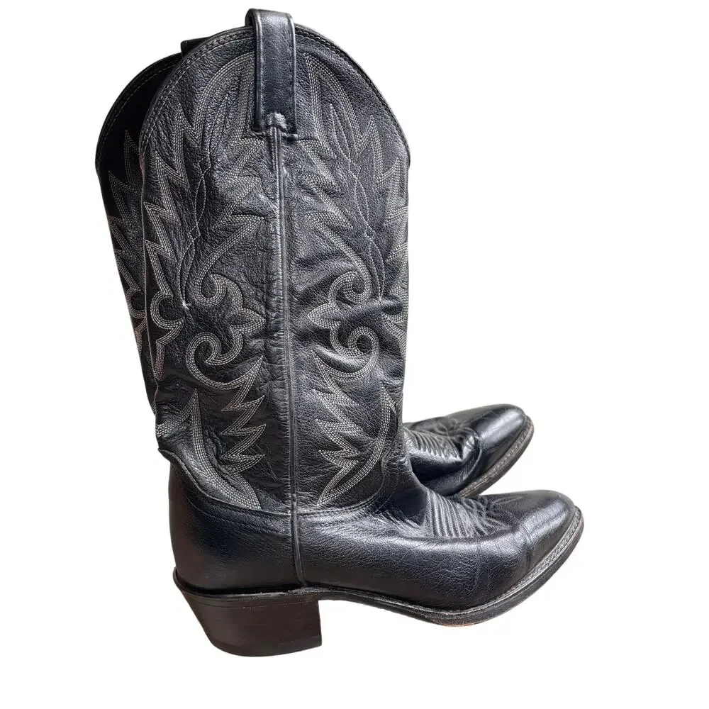 Dan Post Men's 8.5 Black Leather Western Cowboy Boot